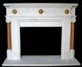 PALATIAL RENAISSANCE WHITE MARBLE MANTLE - MODEL MFP182