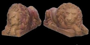 MARBLE SENTRY LIONS – MODEL MS106 1