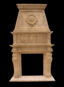 FRENCH HAND CARVED NEO CLASSICAL MARBLE MANTLE- MODEL MFP170 1