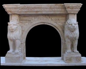 PALATIAL RENAISSANCE WHITE MARBLE MANTLE – MODEL MFP151 1