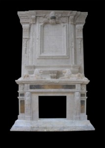 PALATIAL RENAISSANCE WHITE MARBLE MANTLE – MODEL MFP152 1
