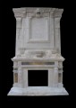 PALATIAL RENAISSANCE WHITE MARBLE MANTLE - MODEL MFP152