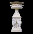 ENGLISH MARBLE GARDEN PEDESTAL AND PLANTER - MODEL MP107